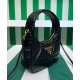 Replica Mini borsa Prada in pelle nappa con impunture 1BA384 Nera Replica Mini borsa Prada in pelle nappa con impunture 1BA384 Nera