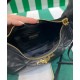 Replica Mini borsa Prada in pelle nappa con impunture 1BA384 Nera Replica Mini borsa Prada in pelle nappa con impunture 1BA384 Nera