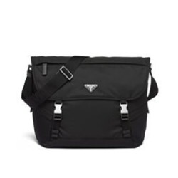 Borsa a tracolla Prada Re-Nylon e Saffiano 2VD052 Nera
