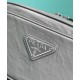 Replica Borsa a tracolla multitasche Prada Nappa in pelle anticata 1BH198 Grigia Replica Borsa a tracolla multitasche Prada Nappa in pelle anticata 1BH198 Grigia