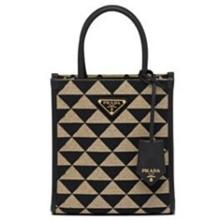Micro Borsa Prada Symbole In Tessuto Jacquard Nera