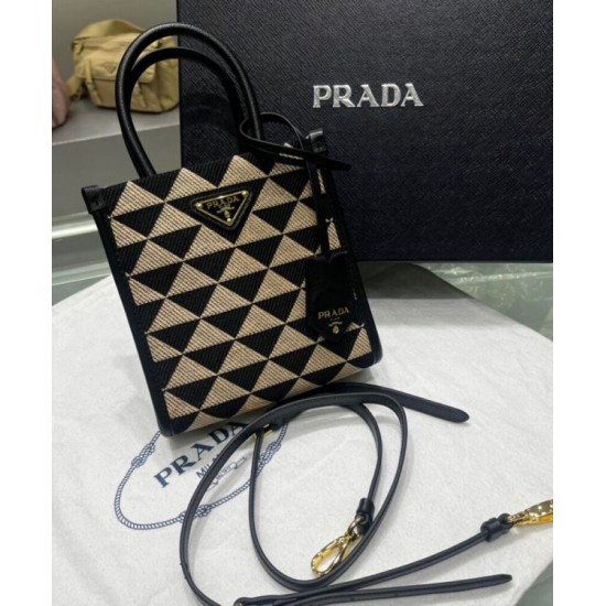Replica Micro Borsa Prada Symbole In Tessuto Jacquard Nera Replica Micro Borsa Prada Symbole In Tessuto Jacquard Nera
