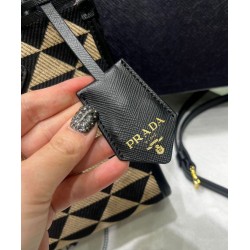 Micro Borsa Prada Symbole In Tessuto Jacquard Nera Micro Borsa Prada Symbole In Tessuto Jacquard Nera