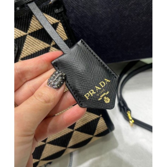Replica Micro Borsa Prada Symbole In Tessuto Jacquard Nera Replica Micro Borsa Prada Symbole In Tessuto Jacquard Nera