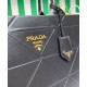 Replica Borsa Prada Prada Symbole grande in pelle con impunture 1BA377 Nera Replica Borsa Prada Prada Symbole grande in pelle con impunture 1BA377 Nera
