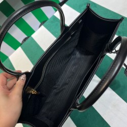 Borsa Prada Prada Symbole grande in pelle con impunture 1BA377 Nera