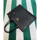 Replica Borsa Prada Symbole media in pelle Prada con impunture 1BA378 nera