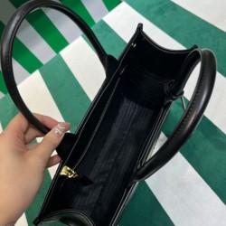 Borsa Prada Symbole media in pelle Prada con impunture 1BA378 nera