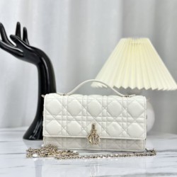 Christian Dior Miss Dior Lady Dior Mini Borsa Bianca