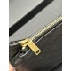 Replica Pochette cosmetica con cerniera YSL Saint Laurent Gaby 23 cm nera