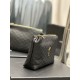 Replica Pochette cosmetica con cerniera YSL Saint Laurent Gaby 23 cm nera