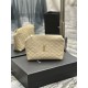 Replica Pochette per cosmetici con cerniera YSL Saint Laurent Gaby 23 cm albicocca