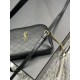 Replica Borsa a catena YSL Saint Laurent Gaby con cerniera e catena 18 cm Nera