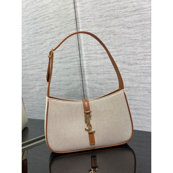 Replica Borsa Hobo YSL Saint Laurent Le 5 A 7 in pelle di tela