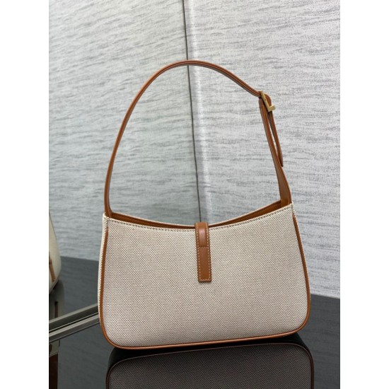 Replica Borsa Hobo YSL Saint Laurent Le 5 A 7 in pelle di tela