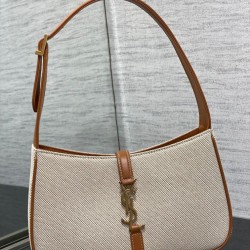 Borsa Hobo YSL Saint Laurent Le 5 A 7 in pelle di tela