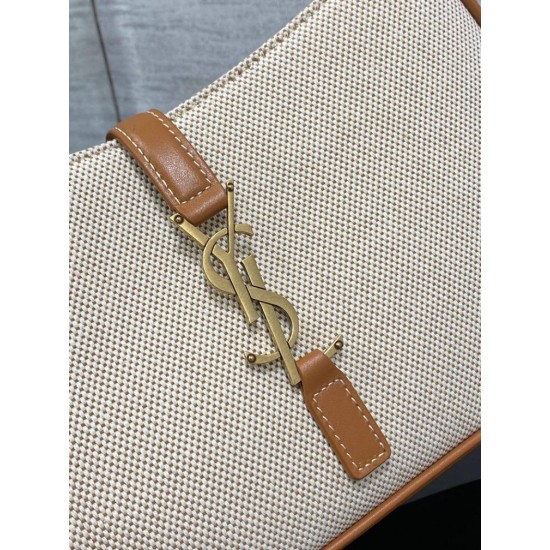 Replica Borsa Hobo YSL Saint Laurent Le 5 A 7 in pelle di tela