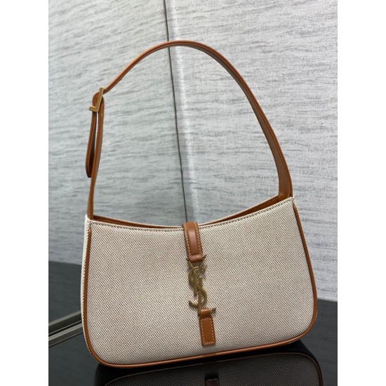 Replica Borsa Hobo YSL Saint Laurent Le 5 A 7 in pelle di tela
