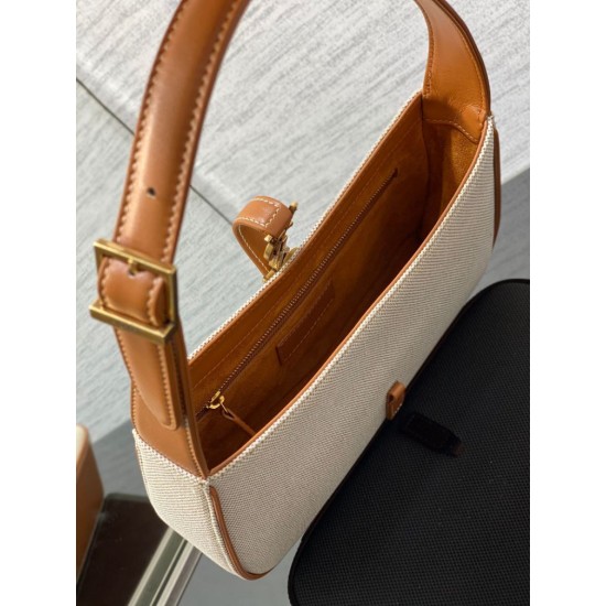 Replica Borsa Hobo YSL Saint Laurent Le 5 A 7 in pelle di tela