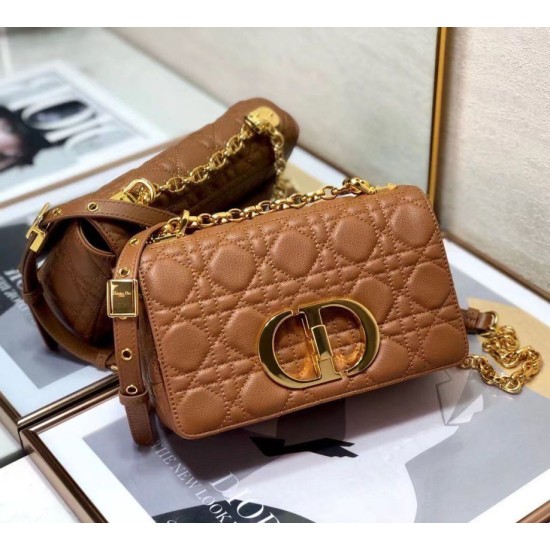 Replica Christian Dior Piccola Borsa Caro Cannage Pelle Di Vitello Marrone Replica Christian Dior Piccola Borsa Caro Cannage Pelle Di Vitello Marrone