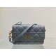 Replica Christian Dior Caro Pouch Cannage Vitello Blu Replica Christian Dior Caro Pouch Cannage Vitello Blu