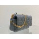 Replica Christian Dior Caro Pouch Cannage Vitello Blu Replica Christian Dior Caro Pouch Cannage Vitello Blu