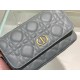Replica Christian Dior Caro Pouch Cannage Vitello Blu Replica Christian Dior Caro Pouch Cannage Vitello Blu