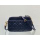 Replica Christian Dior Caro Pouch Cannage in pelle di vitello nera Replica Christian Dior Caro Pouch Cannage in pelle di vitello nera