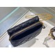 Replica Christian Dior Caro Pouch Cannage in pelle di vitello nera Replica Christian Dior Caro Pouch Cannage in pelle di vitello nera