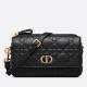 Replica Christian Dior Caro Pouch Cannage in pelle di vitello nera Replica Christian Dior Caro Pouch Cannage in pelle di vitello nera