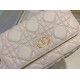 Replica Christian Dior Caro Pouch Cannage Vitello Bianco