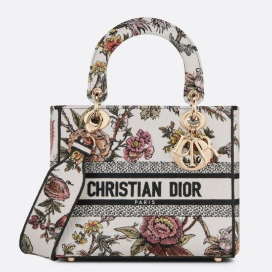 Replica Borsa Christian Dior Medium Lady D-Lite Jardin Botanique Ricamo Bianco Replica Borsa Christian Dior Medium Lady D-Lite Jardin Botanique Ricamo Bianco