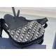Replica Christian Dior Saddle Men Pouch Dior Oblique Jacquard Beige / Nero