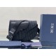 Replica Christian Dior Saddle Men Pouch Dior Oblique Jacquard nero