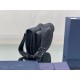 Replica Christian Dior Saddle Men Pouch Dior Oblique Jacquard nero