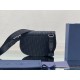 Replica Christian Dior Saddle Men Pouch Dior Oblique Jacquard nero