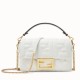 Replica Borsa Fendi Mini Baguette Motivo FF Bianca Replica Borsa Fendi Mini Baguette Motivo FF Bianca