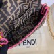 Replica Borsa Mini Baguette Fendi Tessuto FF Con Finiture Fucsia Replica Borsa Mini Baguette Fendi Tessuto FF Con Finiture Fucsia