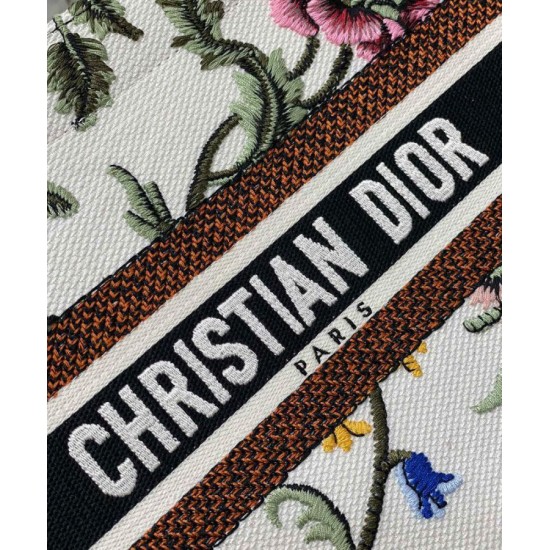 Replica Christian Dior Small Dior Book Tote Bianco Multicolor Ricamo Dior Petites Fleurs Replica Christian Dior Small Dior Book Tote Bianco Multicolor Ricamo Dior Petites Fleurs