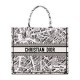 Replica Christian Dior Large Dior Book Tote Borsa con motivo Plan de Paris ricamato nera / bianca Replica Christian Dior Large Dior Book Tote Borsa con motivo Plan de Paris ricamato nera / bianca