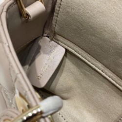 Borsa Christian Dior Small Lady D-Joy Latte Patent Cannage Vitello Albicocca