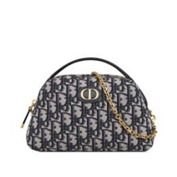 Borsa Christian Dior Mini 30 Montaigne D-Cosy blu scuro