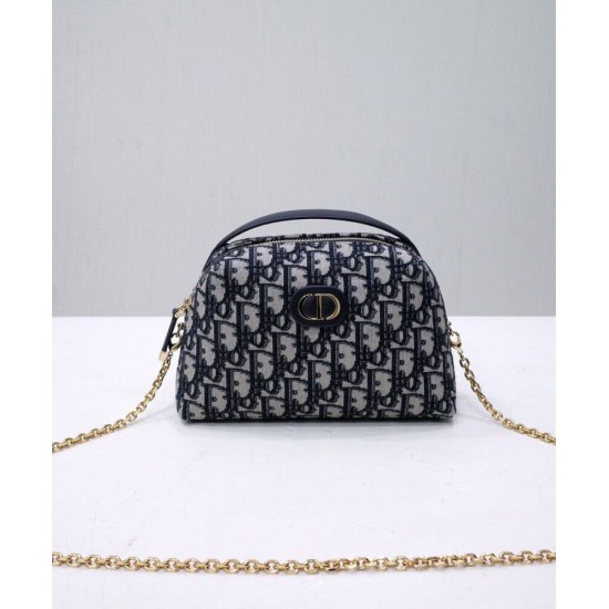 Replica Borsa Christian Dior Mini 30 Montaigne D-Cosy blu scuro Replica Borsa Christian Dior Mini 30 Montaigne D-Cosy blu scuro