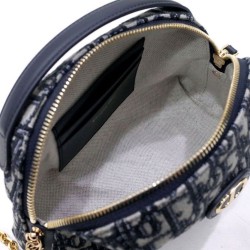 Borsa Christian Dior Mini 30 Montaigne D-Cosy blu scuro
