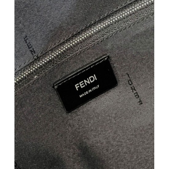 Replica Zaino jacquard Fendi con coulisse FF 7VZ056 Nero Replica Zaino jacquard Fendi con coulisse FF 7VZ056 Nero