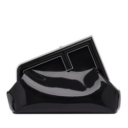 Borsa Fendi First Midi in pelle verniciata 8BP137 nera