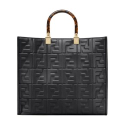 Fendi borsa tote media con motivo Sunshine FF 8BH386 nera