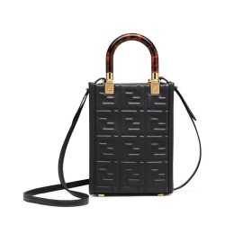 Borsa shopper Fendi Mini Sunshine 8BS051 nera