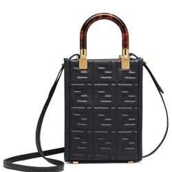 Borsa shopper Fendi Mini Sunshine 8BS051 nera