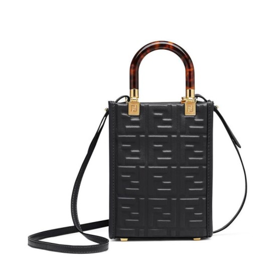 Replica Borsa shopper Fendi Mini Sunshine 8BS051 nera Replica Borsa shopper Fendi Mini Sunshine 8BS051 nera